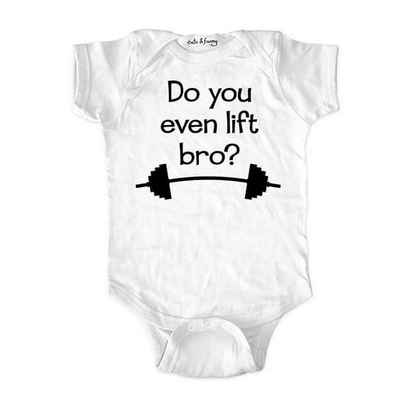 Do you even lift bro? - wallsparks cute & funny Brand - baby one piece bodysuit - Great baby shower gift!