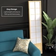 thumbnail image 4 of 6 ft. Tall Premium Japanese Design Wide Window Pane Screen - Natural - 3 Panels, 4 of 6