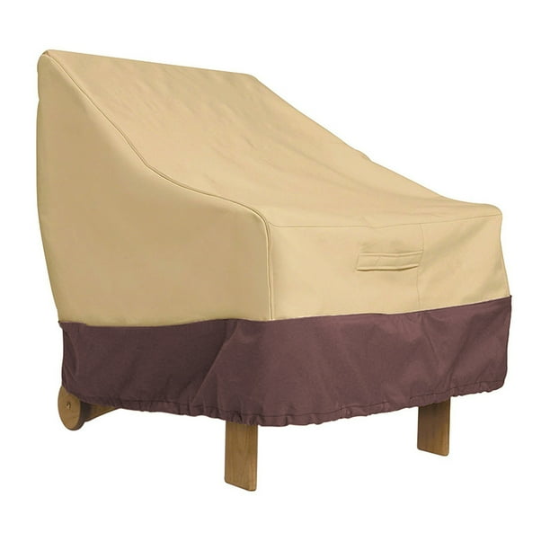 Toystoory Fundas impermeables para muebles para exteriores, silla Anti-UV, sofá, lluvia, nieve, polvo, viento, a prueba de viento, Oxford, Jardín y Patio Caqui 96.5x89x79cm