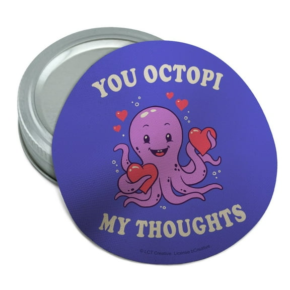 You Octopi My Thoughts Occupy Octopus Funny Humor Round Rubber Non-Slip Jar Gripper Lid Opener