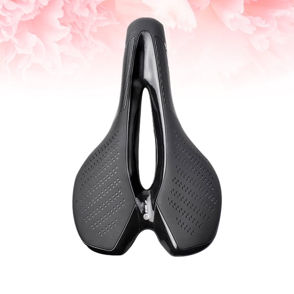Minkissy Black Ergonomic Saddle Wide Rear Seat Pad Shock Absorbing Comfortable Bike Seat 1 Set