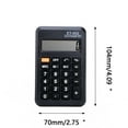 thumbnail image 2 of tooloflife Premium Mini Pocket Calculator with Leather Cover for Basics Budgeting Business Working Black, 2 of 8