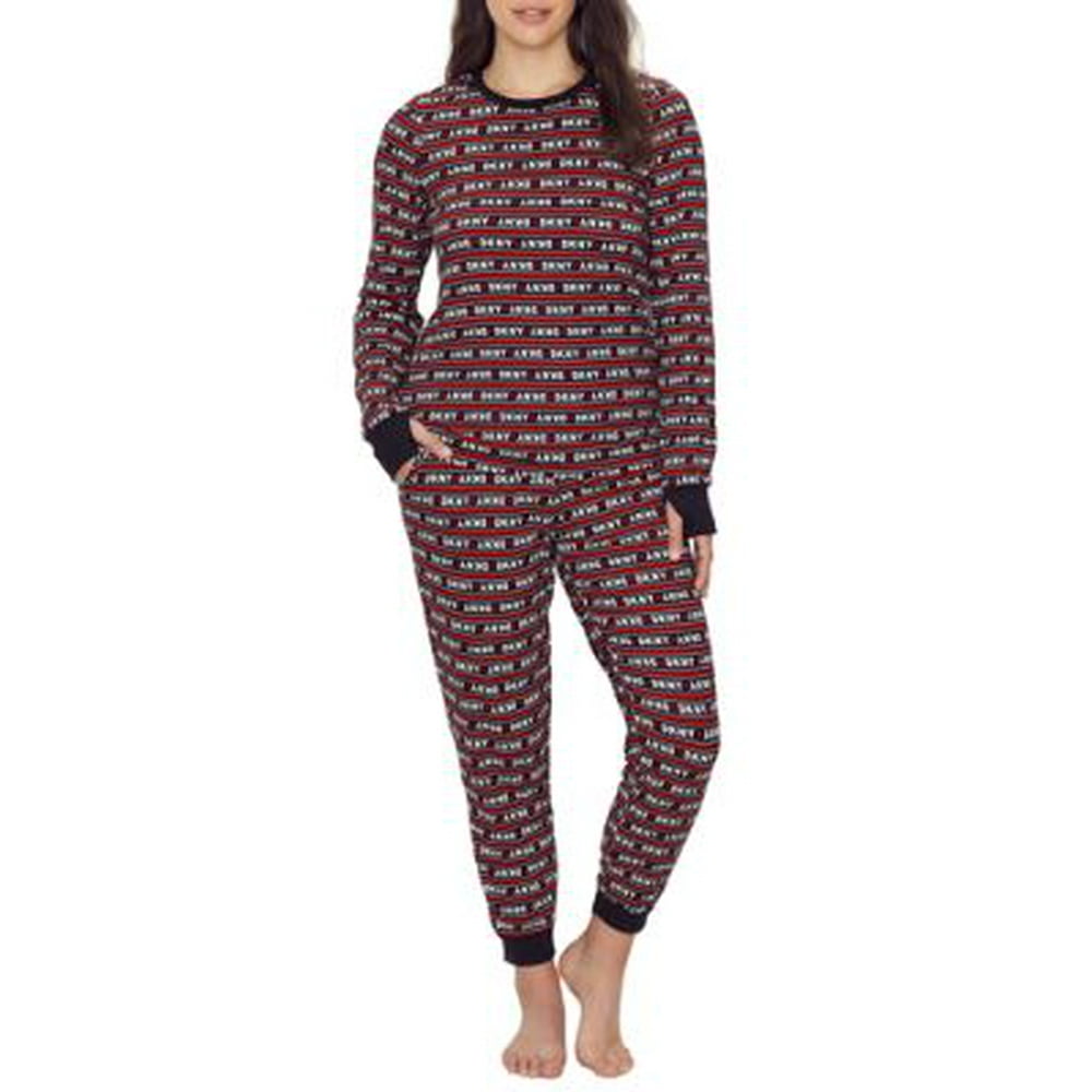 DKNY DKNY Womens Cozy Jersey Pajama Set StyleY2919478RUBY Walmart