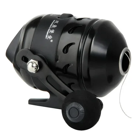 JG 25 Fishing Reel Slingshot Compound Bow Hunting Speed Ratio 3.3:1 Closed Metal Coil Wheel 5# PE 40M Use with Wristband Darts