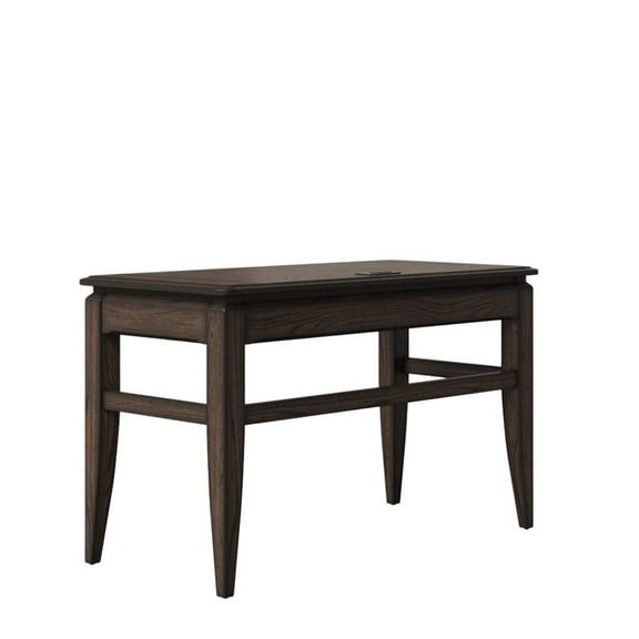 FurniFact Brown Wooden Writing Desk with Drawer – Vintage Wood Computer Desk