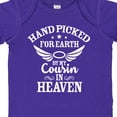 thumbnail image 4 of Inktastic Handpicked for Earth by My Cousin in Heaven with Angel Wings Boys or Girls Baby Bodysuit, 4 of 5
