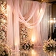 thumbnail image 5 of Extra Large Wedding Arch Sheer Drape, 600x75cm Lawn Wedding Ceremony Scene Backdrop Decorative Polyester Curtain, for Wedding Ceremony / Hotel Banquet Scene Arrangement, 5 of 5