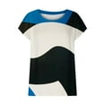 thumbnail image 4 of DailyTrove 3. Women's Two-Tone Contrast Short Sleeve Tank - V-Neck Casual Top, Minimalist for, 4 of 4