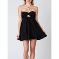 thumbnail image 3 of SUNSIOM Women Twisted Tube Dress Ruched Boat Neck Cut-out Backless Sleeveless Double Pockets Flowy Ruffled Dresses, 3 of 6