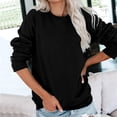 thumbnail image 3 of Durtebeua Long Sleeve Crew Neck Pullover Sweatshirt Casual Fall Clothes Ladies Crewneck Sweatshirts, 3 of 5