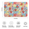 thumbnail image 3 of Pioneer Flower Floral Print Pattern Bathroom Rugs Mat, Non Slip Microfiber Bathroom Rug with Rubber Backing, Soft Mats for Bathroom Floor Tub Shower, 17"x27", 3 of 5