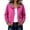 Hot Pink, variant on Mifsaly Womens Bomber Jackets Zip Up Collared Plaid Lining Windbreaker Jacket Fall Winter Windproof Comfort Daily Wear Outdoor Activity Work Office Casual Outfits Black,S