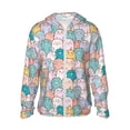 thumbnail image 2 of Lsque Colorful Cute Pig UPF 50+ Lightweight Sun Protection Men's Women's Long Sleeve Shirt, Hoodie Performance -Small, 2 of 9