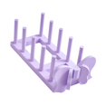 thumbnail image 4 of Escurreplatos de madera, soporte compacto para platos, ahorra espacio y expositor de vajilla. Púrpura, 4 of 9