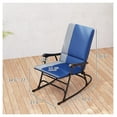 thumbnail image 3 of Outdoor Rocking Chairs Set of 2, Folding Rocking Chair, 400lbs Capacity, Wide Seat, Padded, Dark Blue, 3 of 9