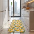 thumbnail image 4 of Yellow Lemon Fruit Flowers Pink Pattern Kitchen Rug Mat,Kitchen Runner Rugs Non Skid Washable,Decorative Kitchen Floor Mats for Kitchen,Sink,Laundry,17"x47.2", 4 of 7