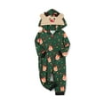thumbnail image 4 of Family Christmas Pajamas, Long Sleeve Hooded Deer Print Zipper Closure Jumpsuit Loungewear, 4 of 10