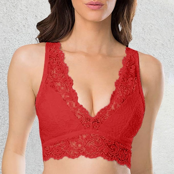 WILLBEST Brasieres Comodos Para Mujer Sujetador De Encaje Sexy Para Mujer, Sin Aros, Ropa Interior En La Espalda
