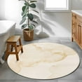thumbnail image 4 of 4Ft Round Rug, Marble Beige Non-Skid Rubber Backing Large Area Rugs - Living Room Bedroom Home Office, Modern Abstract Ink Painting Luxury Indoor Floor Mat Carpets Washable Rug, 4 of 9