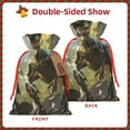 thumbnail image 2 of Fuzoiu Ferocious Dinosaur Print Christmas Gift Bag,Burlap Gift Bag with Drawstring Closure & Hang Tag,Perfect for Holidays, Birthdays, and Special Occasions-Small, 2 of 7