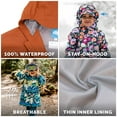 thumbnail image 2 of JAN & JUL Waterproof Rain Jacket, Hooded Raincoat for Boys and Girls (Summer Camp, Size 8Y), 2 of 6