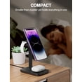 thumbnail image 5 of Miroddi Magnetic Wireless Charging Station Compatible for iPhone, Apple Watch, AirPods, 3-in-1 Wireless Charging Stand with 20W Quick Charger, Gifts for Him Her, White, 5 of 7