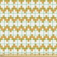 thumbnail image 2 of Ambesonne Geometric Fabric by the Yard Upholstery, Zigzag Squares Pattern, 3 Yards, Pale Orange and White, 2 of 5