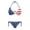 American Flag Pattern, variant on Spider Orange Splatter Pattern Two Piece Bikini Set Sexy Backless Swimwear Quick Dry Adjustable Halter Vacation Summer Fun