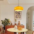 thumbnail image 2 of Arturesthome Modern Orange Glass Pendant Light Drum Shape, 2 of 11