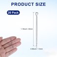 thumbnail image 3 of Uxcell 20-Pack Pasadores de Cotter, M1.5x30 Sujetadores de Resorte de Acero Inoxidable Pasador de Enganche para Bloqueo de Remolque/Abrazaderas, Clips R [Plateado], 3 of 7