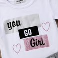 thumbnail image 4 of ITFABS Girls Summer Clothes Set Short Sleeve T-shirt + Gray Ruffle Mini Skirts, 4 of 5