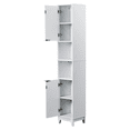thumbnail image 4 of GZXS 66.8" Tall Storage Cabinet, Narrow Bathroom Cabinet with Adjustable Shelves and 2 Doors, Floor Standing Cabinet for Kitchen, Entryway, Living Room, White, 4 of 9