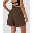 thumbnail image 2 of Shorts PRETTYGARDEN Verano 2025 Tiro Alto Pierna Ancha Marrón XL, 2 of 6