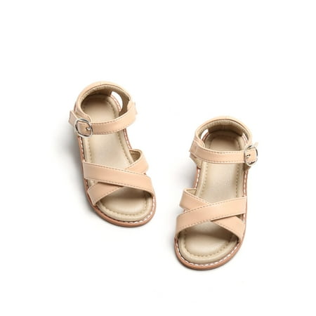

Girl’s Open Toe Flat Sandals Summer Casual Sandals (Toddler/Little Girl)