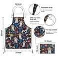 thumbnail image 3 of Beagle Dog Dog and Pioneer Flower Apron-Garden Aprons for Women with Pockets-Cotton Linen Waterproof Kitchen Cooking Gardening Aprons Adjustable for Kitchen,Cooking,BBQ and Salon 33x27 Inch, 3 of 3