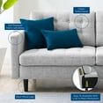 thumbnail image 4 of Tufted Sofa, Fabric, Light Grey Gray, Modern Contemporary Urban Design, Living Lounge Room Hotel Lobby Hospitality, 4 of 9