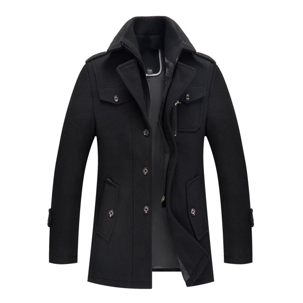 TAIAOJING Men's Casual Varsity Jacket Autumn And Winter Double