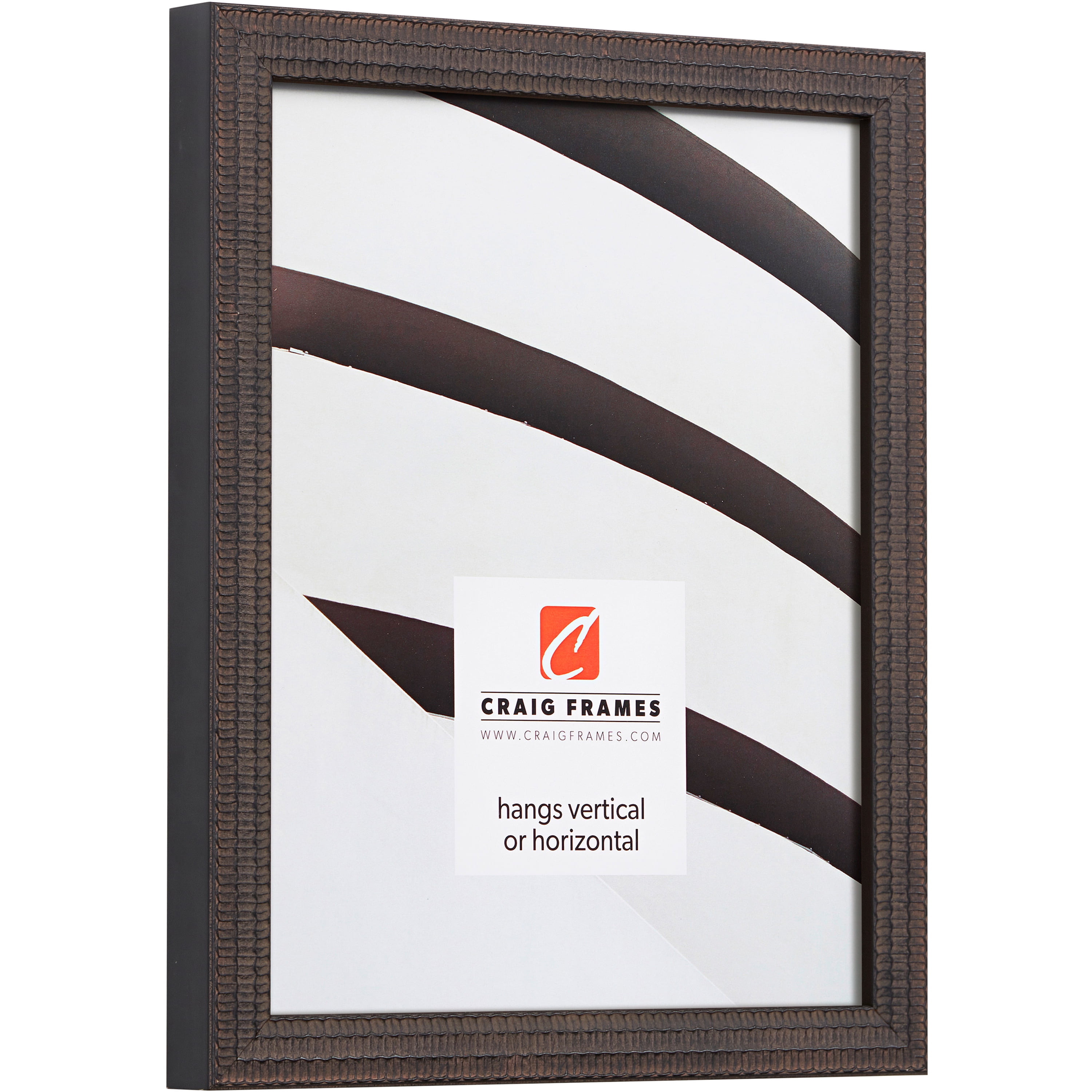 Craig Frames Farnsworth, 18x24 inch Picture Frame Matted for a 12x18 Photo, Black