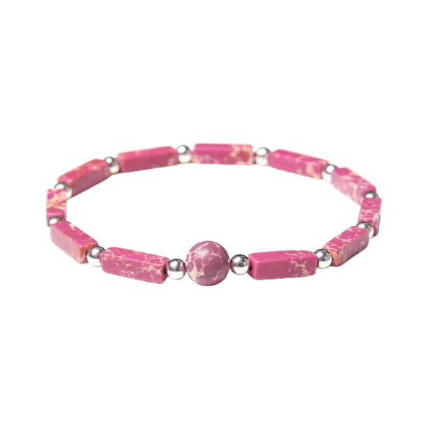 Pura Amatista Cuerpo Purificar Natural Amatista Pulsera Fatiga Piedra preciosa Chakras Estiramiento Pulseras para Mujeres