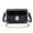 black, variant on Holographic Crocodile Crossbody Bag for Women, Stylish Studded PU Shoulder Bag - Lock Closure Chain Small Square Bag for Daily Street Fashion