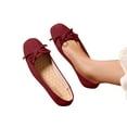 thumbnail image 4 of Xfvqtps Womens Casual Bow Flats Lightweight Breathable Shoes with Cushioned Insole Comfortable for Work Walking Travel Wine, 4 of 9