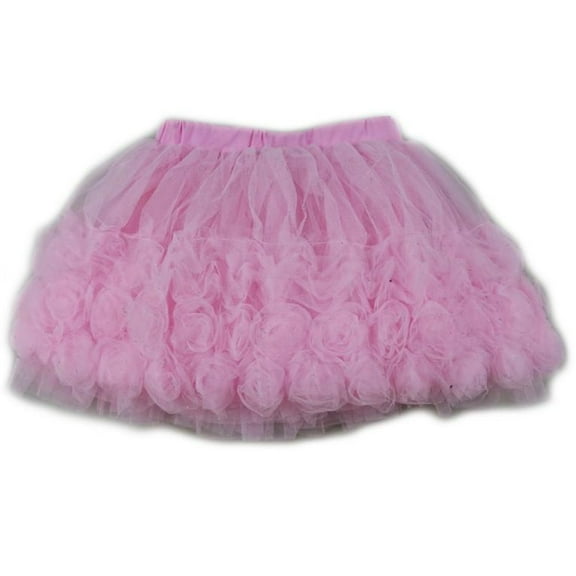 Wenchoice Pink Rose Row Tutu Skirt Girls L(5Y-6Y)