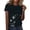 Black, variant on kaondbfi Summer Tops for Women Women's Spring Round Neck Dandelion Printed Loose Casual Short Sleeved T Shirt Womens Essentials Fashion Clothing