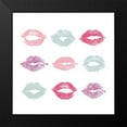 thumbnail image 2 of Robinson, Carol 12x12 Black Modern Framed Museum Art Print Titled - Kisses in Color, 2 of 5