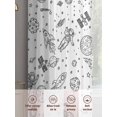 thumbnail image 5 of Funny Universe Sheer Curtains 2 Panels Set Cartoon Rockets Astronauts Graffiti Spaceship Planet Sheer Window Curtains Light Filtering Rod Pocket Voile Drapes for Bedroom Living Room 52"x45", 5 of 8