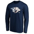 thumbnail image 2 of Men's Navy Nashville Predators Banner Wave Logo Long Sleeve T-Shirt, 2 of 3