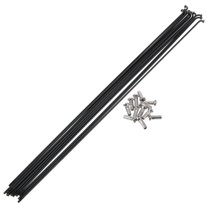 Unique Bargains Bicycle Spokes 14G Bike Wheel Spokes 304 Stainless Steel 1 Set Black-295mm