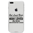 thumbnail image 1 of DistinctInk Clear Shockproof Hybrid Case for iPhone 7 PLUS / 8 PLUS (5.5" Screen) TPU Bumper Acrylic Back Tempered Glass Screen Protector - God Loved Birds - Trees, Cages, 1 of 5