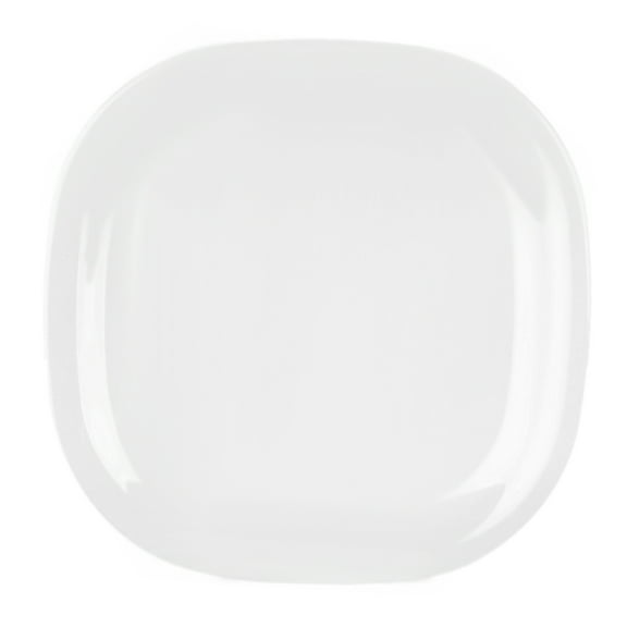 Excellante Passion White Melamine Dinnerware Collection 8.25 X 8.25 Inch Round Square Plate, Comes in Each