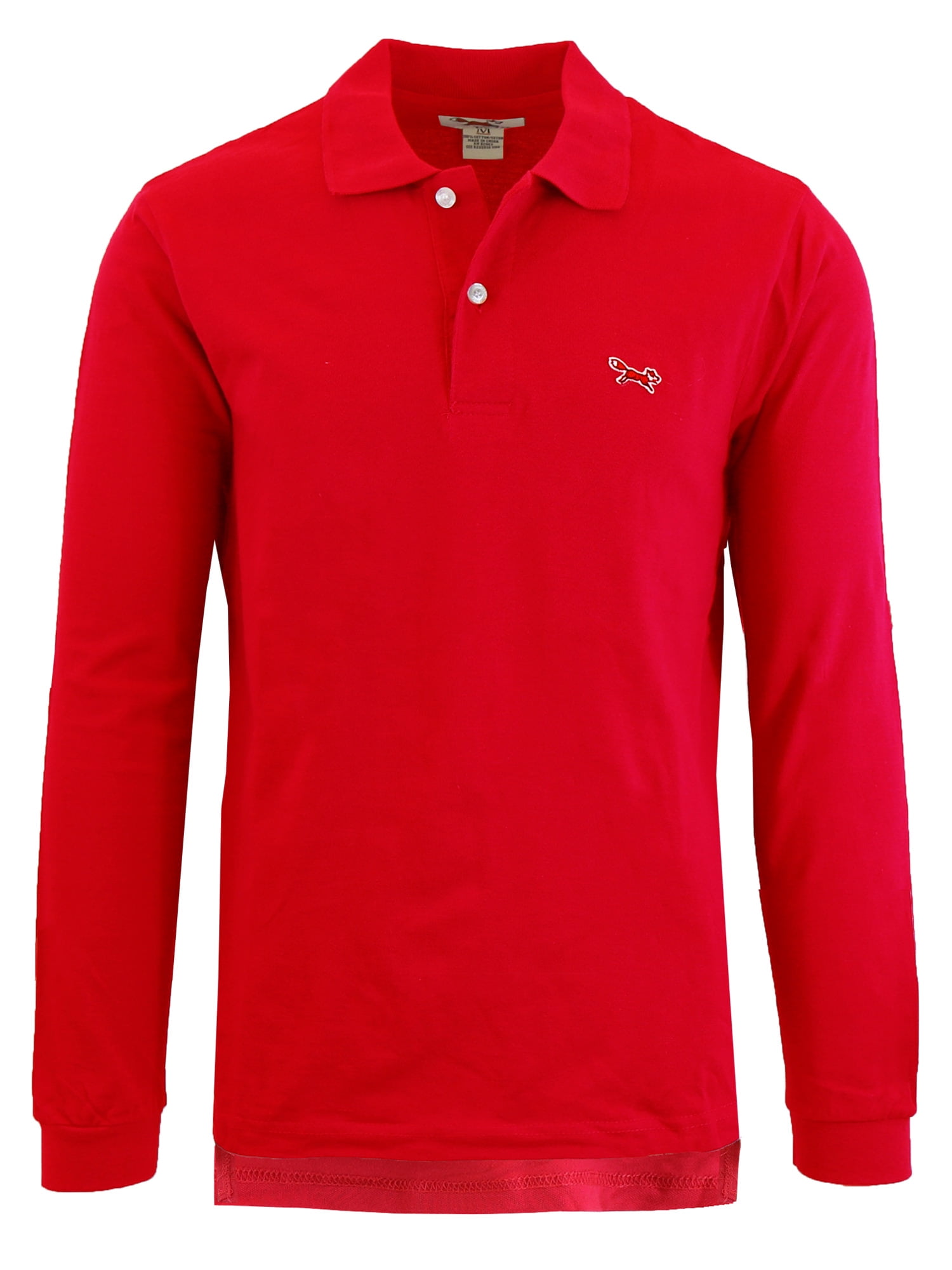 Men's Long Sleeve Pique Polos